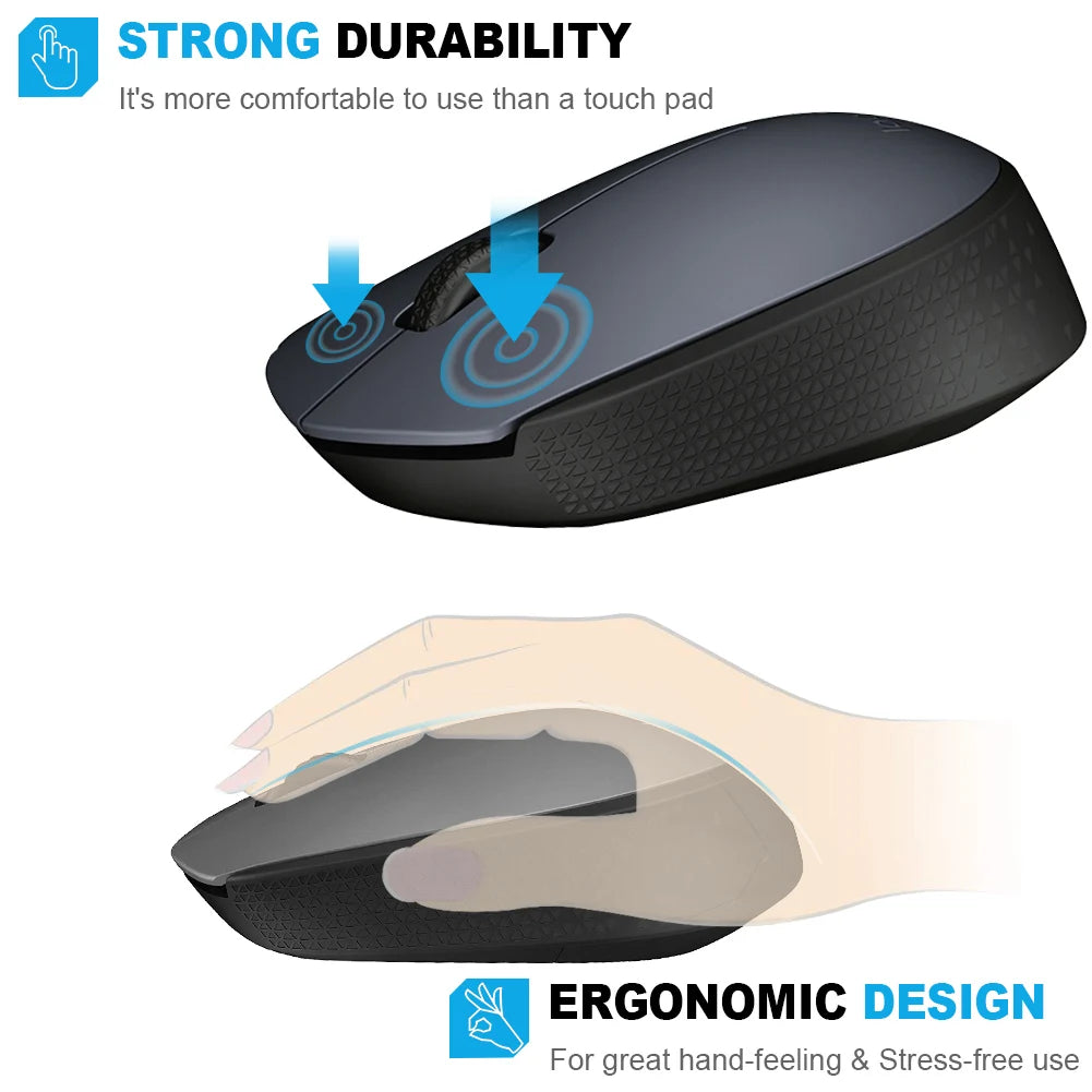 Logitech M170 Wireless Mouse 2.4GHz Optical Mouse 3 Buttons