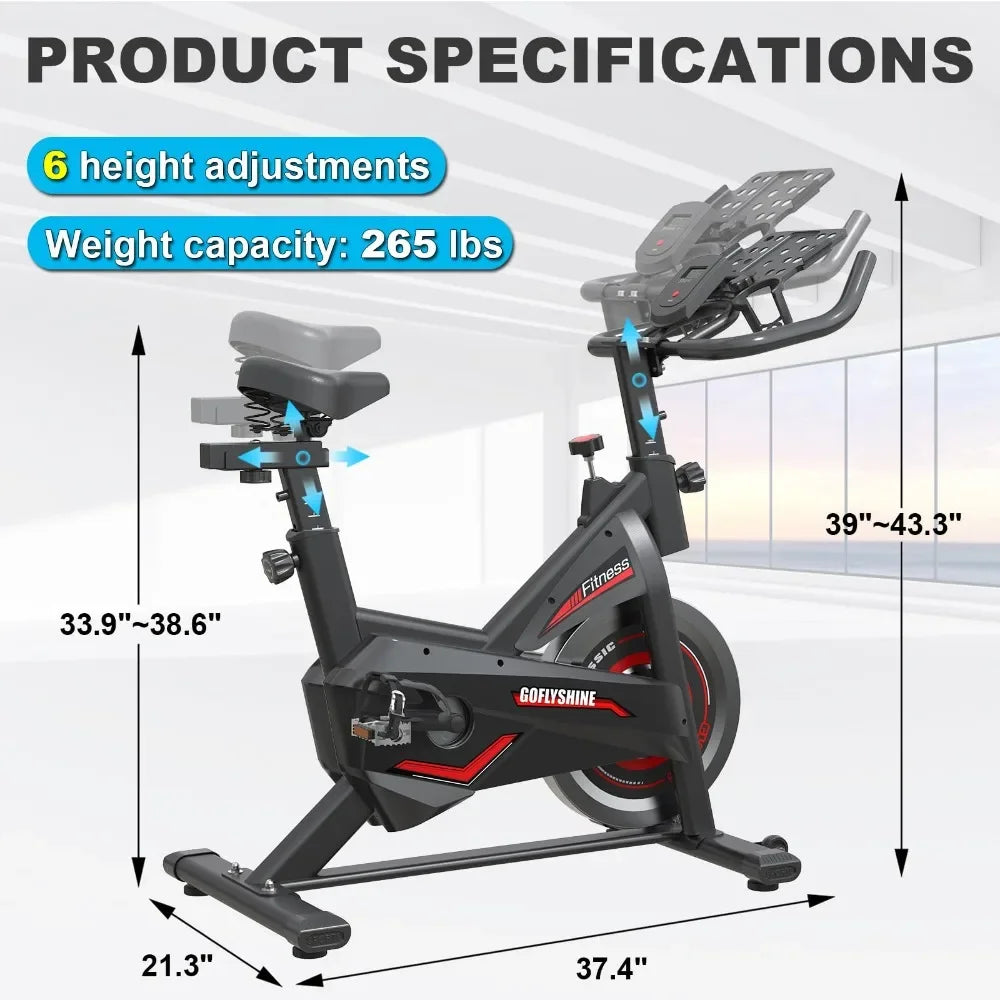 GOFLYSHINE Exercise Bikes Stationary,Exercise Bike for Home Indoor Cycling