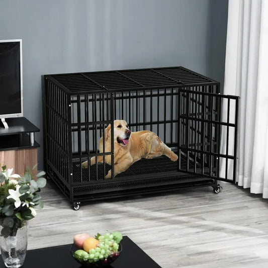 48/38 inch Heavy Duty Indestructible Dog Crate