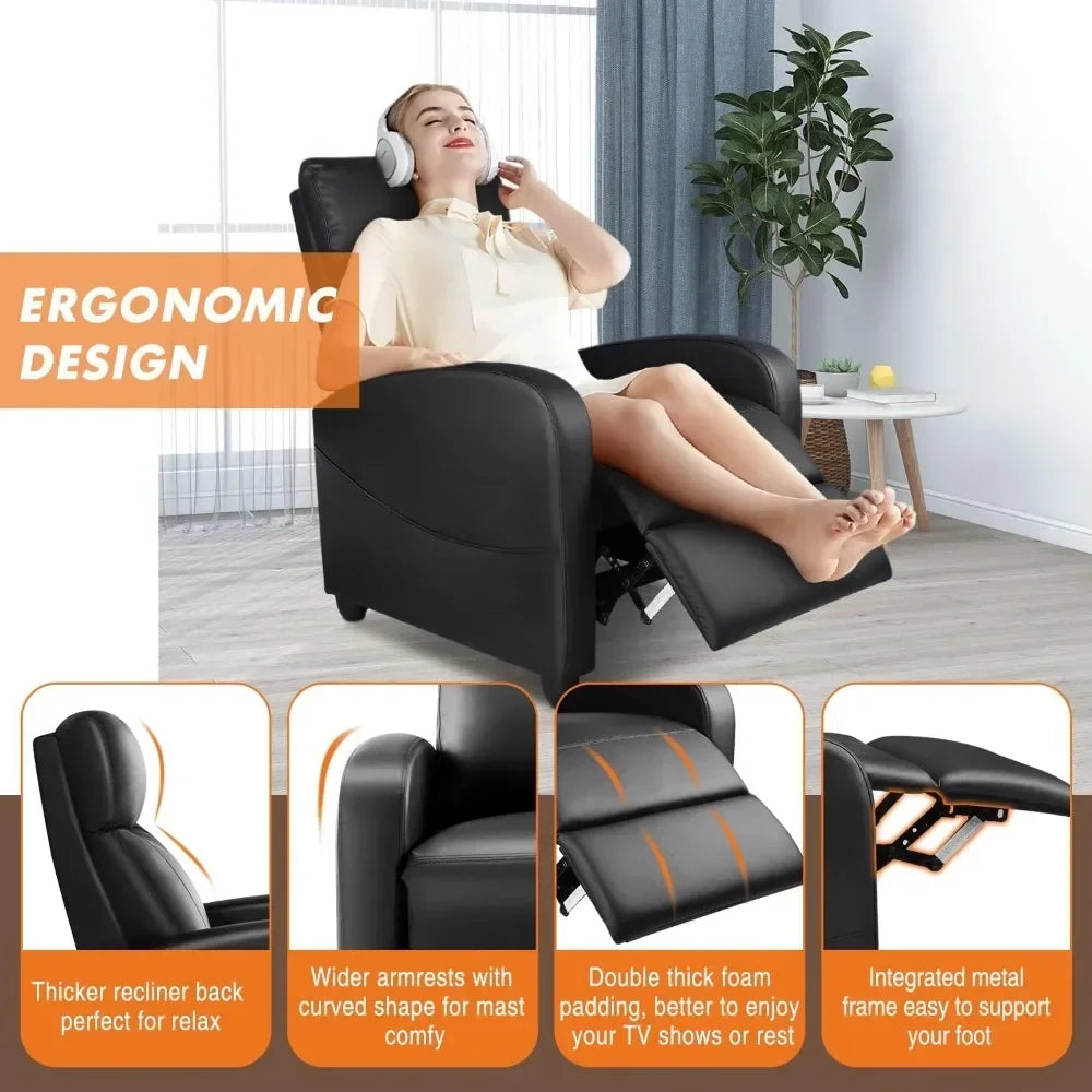 Living Room Chair Fabric Massage Recliner Chair