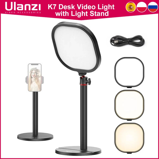 Ulanzi VIJIM K7 Desk Ultra Video Light with Light Stand