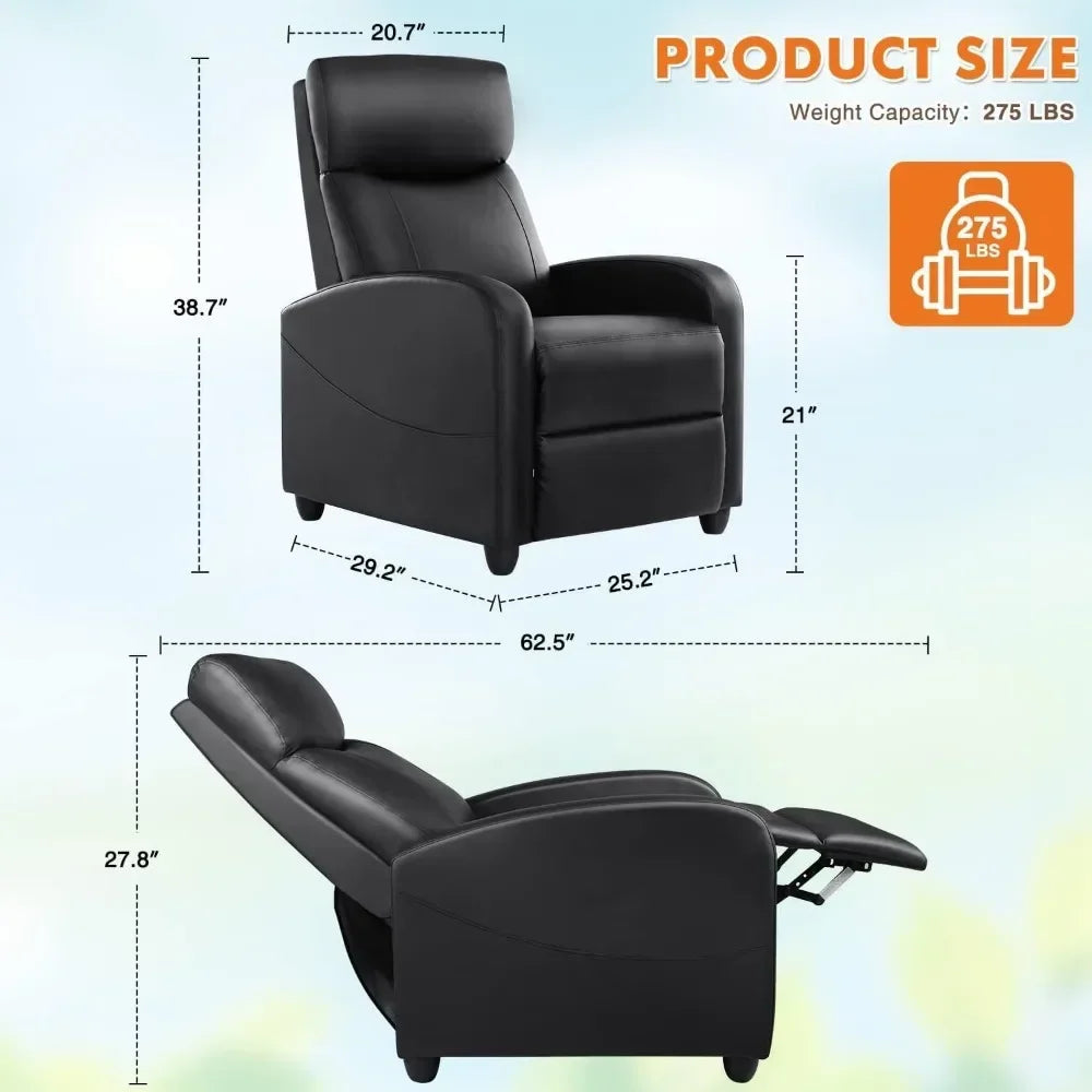 Living Room Chair Fabric Massage Recliner Chair