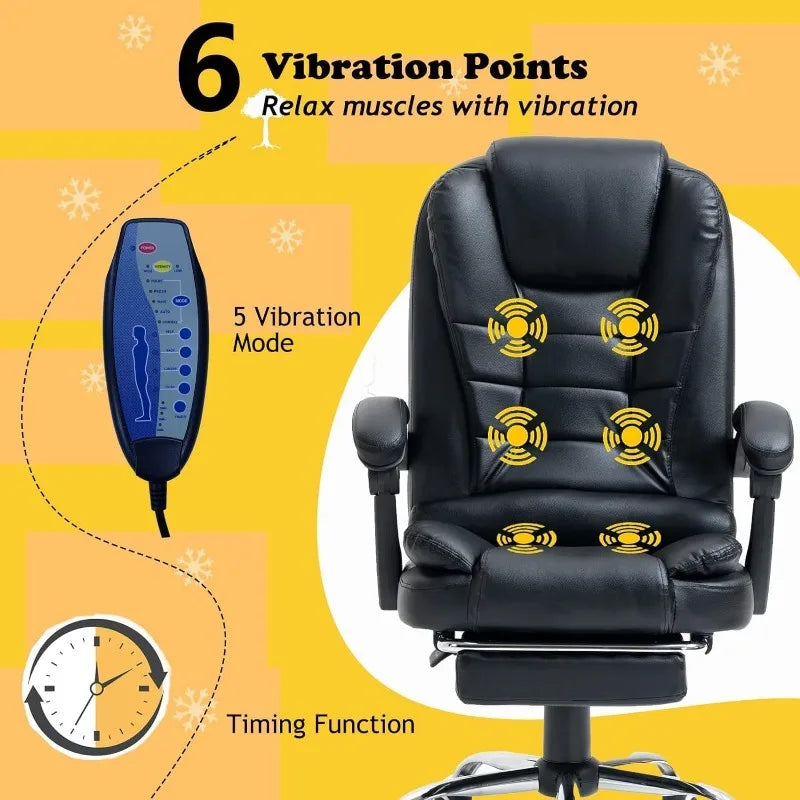 Vibration Massage  Reclining Office Chair