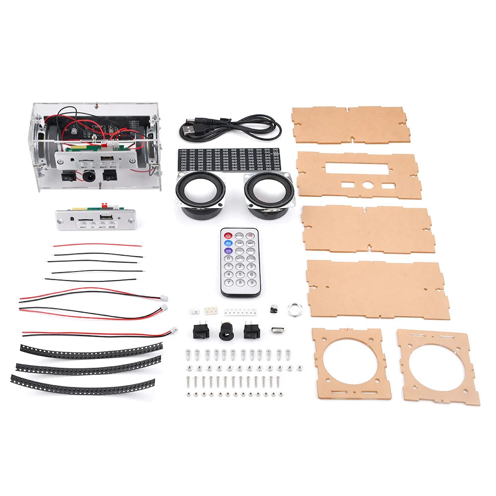 DC3.7-5V DIY Bluetooth Speaker Kit Electronics Flash